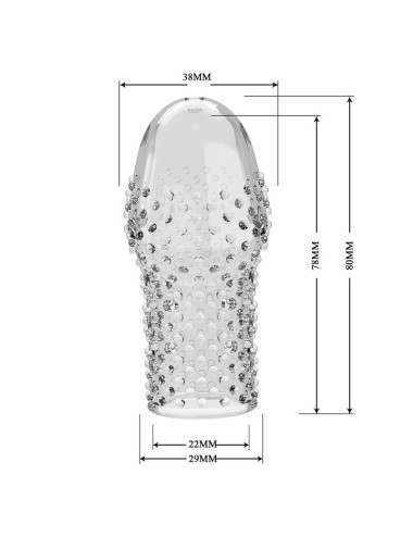 PRETTY LOVE - GEEK'S PENIS SLEEVE GET YOUR PENIS THICKER TRANSPARENT