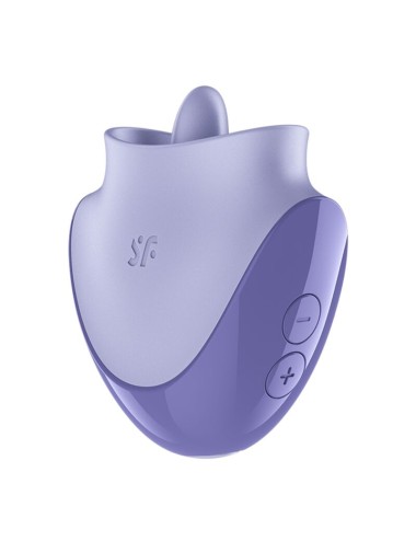 SATISFYER - TONGUE DANCER CLITORAL STIMULATOR WITH VIBRATION AND PULSATIONS LILAC