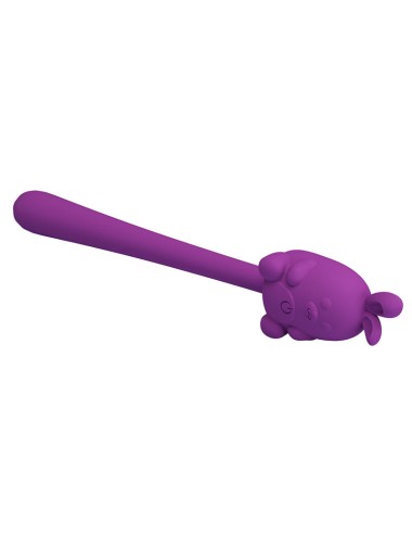 PRETTY LOVE - CUTE BUNNY FLIRTING STICK FLEXIBLE VIBRATOR USB RECHARGEABLE PURPLE