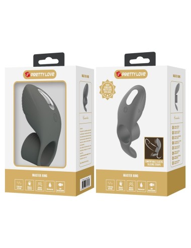 PRETTY LOVE - RECHARGEABLE VIBRATING RING WITH DUAL STIMULATION
