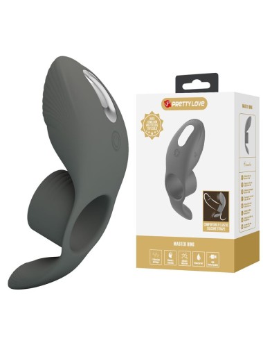 PRETTY LOVE - RECHARGEABLE VIBRATING RING WITH DUAL STIMULATION