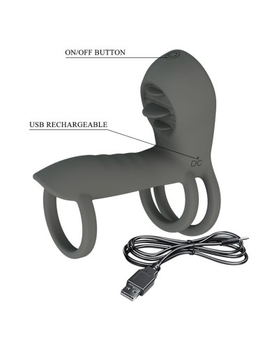 PRETTY LOVE - PEN SLEEVE WITH DUAL STIMULATION AND ORAL EFFECT