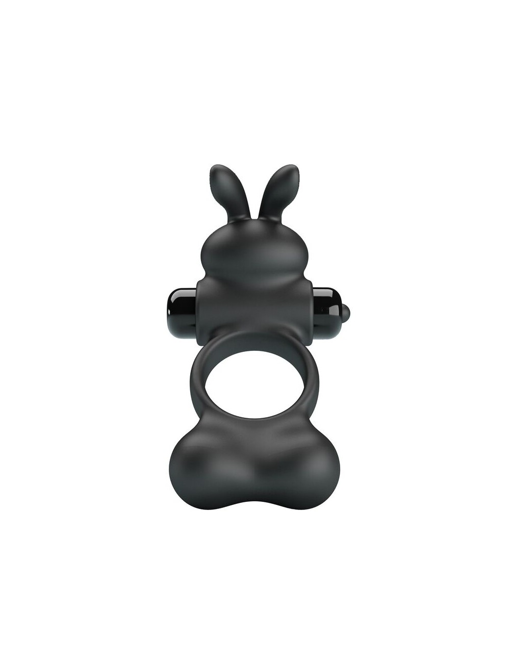 PRETTY LOVE - VIBRATING PENIS RING WITH BUNNY STIMULATOR 10 FUNCTIONS BLACK