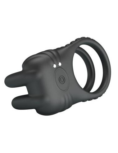 PRETTY LOVE - SINI RECHARGEABLE VIBRATING COCK RING 10 FUNCTIONS BLACK