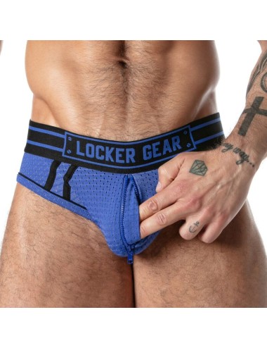 LOCKER GEAR - SPORT MESH JOCK BRIEF BLUE M