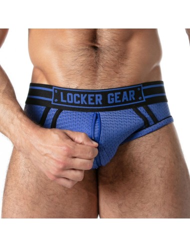 LOCKER GEAR - SPORT MESH JOCK BRIEF BLUE L