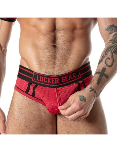 LOCKER GEAR - SPORT MESH JOCK BRIEF RED S
