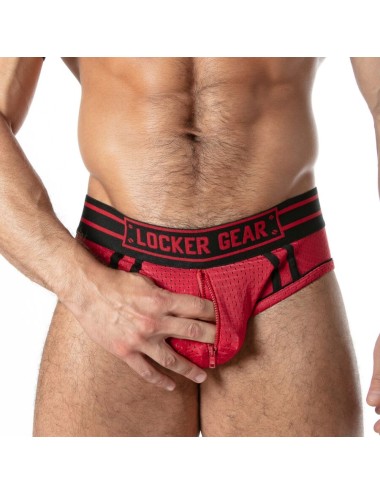 LOCKER GEAR - SPORT MESH JOCK BRIEF RED S