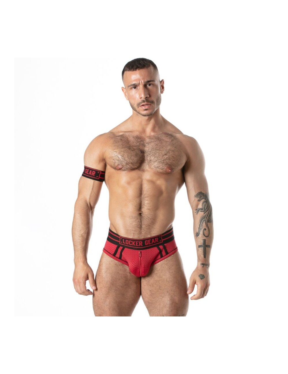 LOCKER GEAR - SPORT MESH JOCK BRIEF RED M