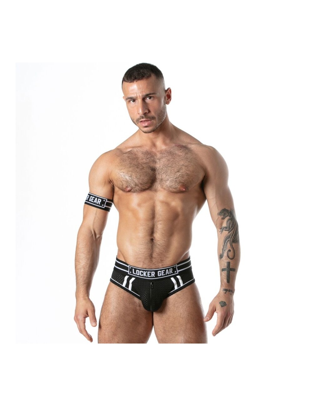 LOCKER GEAR - SPORT MESH JOCK BRIEF BLACK L