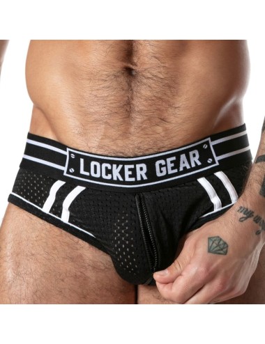 LOCKER GEAR - SPORT MESH JOCK BRIEF BLACK XL