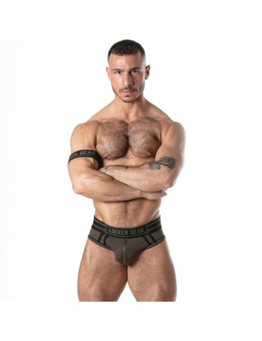 LOCKER GEAR - SPORT MESH JOCK BRIEF KHAKI L