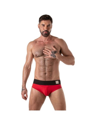 LOCKER GEAR - WIDE WAISTBAND JOCK BRIEF RED M