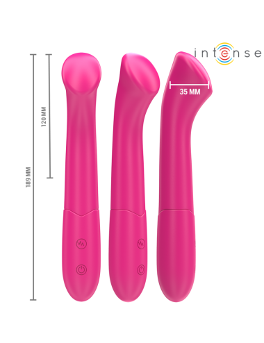 INTENSE - PATY VIBRATOR 19 CM FLEXIBLE 10 VIBRATIONS MODEL 2 PINK