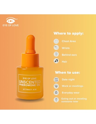 EYE OF LOVE - PHEROMONE-INFUSED PERFUMED OIL FOR WOMEN, FRAGRANCE-FREE, 20 ML