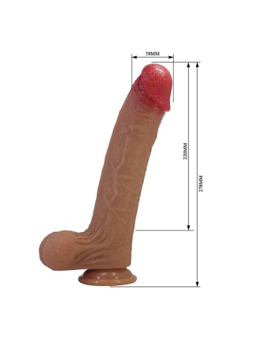 PRETTY LOVE - ORSEN REALISTIC SILICONE DILDO WITH SUCTION CUP 27.7 CM Ø 5 CM