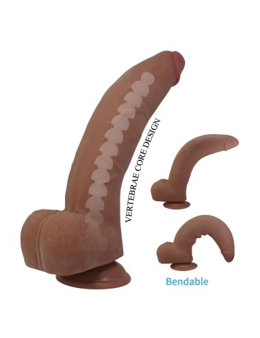 PRETTY LOVE - ULRIC REALISTIC FLEXIBLE DILDO 26 CM Ø 5.5 CM TPE BROWN