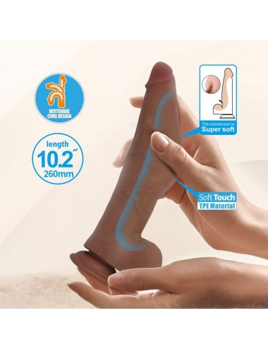PRETTY LOVE - ULRIC REALISTIC FLEXIBLE DILDO 26 CM Ø 5.5 CM TPE BROWN