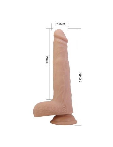 PRETTY LOVE - MILES THRUSTING & ROTATING VIBRATING DILDO REMOTE CONTROL 23.5 CM Ø 4.8 CM NATURAL