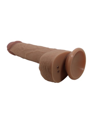 PRETTY LOVE - TOMMY REALISTIC THRUSTING VIBRATOR WITH REMOTE CONTROL DARK BROWN