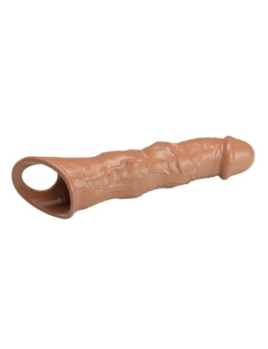 PRETTY LOVE - ADJUSTABLE PENIS EXTENSION SLEEVE 28 CM Ø 4.5 CM BROWN