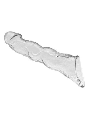 PRETTY LOVE - ADJUSTABLE PENIS EXTENSION SLEEVE 28 CM Ø 4.5 CM TRANSPARENT