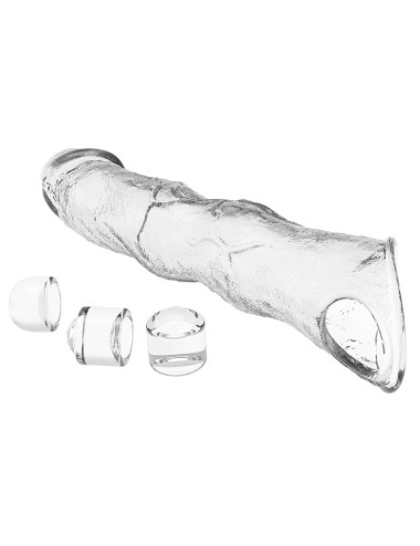 PRETTY LOVE - ADJUSTABLE PENIS EXTENSION SLEEVE 28 CM Ø 4.5 CM TRANSPARENT