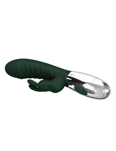 PRETTY LOVE - NAUGHTY BUNNY RABBIT VIBRATOR 30 FUNCTIONS USB RECHARGEABLE GREEN
