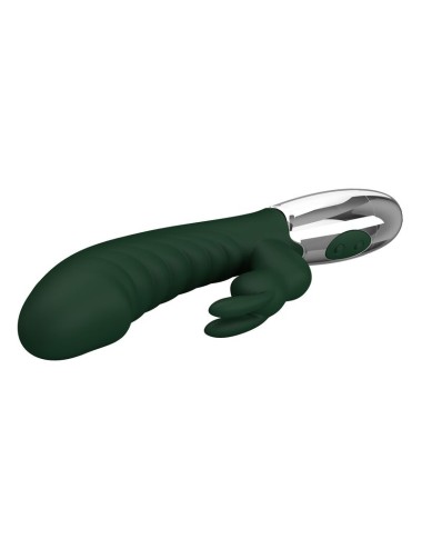 PRETTY LOVE - NAUGHTY BUNNY RABBIT VIBRATOR 30 FUNCTIONS USB RECHARGEABLE GREEN
