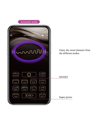 PRETTY LOVE - PULSEN APP CONTROL VIBRATING EGG 12 FUNCTIONS USB RECHARGEABLE PINK