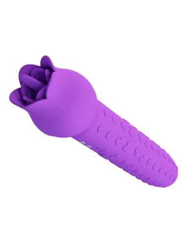 PRETTY LOVE - DANNELL RECHARGEABLE ORAL AND CLITORAL STIMULATOR VIBRATOR PURPLE