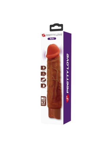 PRETTY LOVE - DUKE REALISTIC VIBRATOR 23.5 CM Ø 4.8 CM BROWN