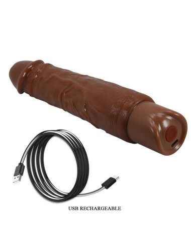 PRETTY LOVE - DUKE REALISTIC VIBRATOR 23.5 CM Ø 4.8 CM BROWN