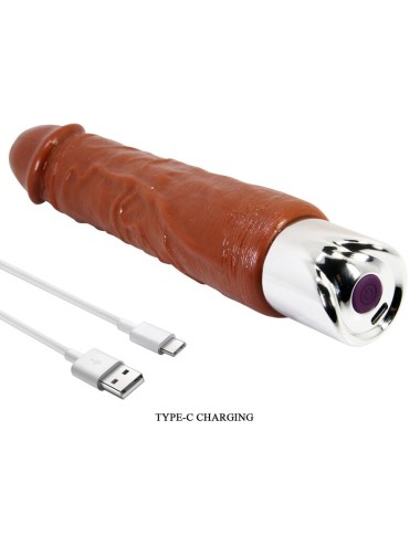 PRETTY LOVE - DUKE REALISTIC VIBRATOR 23.5 CM Ø 4.8 CM BROWN
