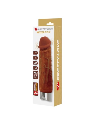 PRETTY LOVE - DUKE REALISTIC VIBRATOR 23.5 CM Ø 4.8 CM BROWN