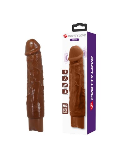 PRETTY LOVE - DUKE REALISTIC VIBRATOR 23.5 CM Ø 4.8 CM BROWN