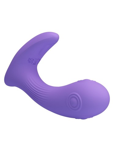 PRETTY LOVE - ANDROMEDA RECHARGEABLE DUAL STIMULATION VIBRATOR PURPLE