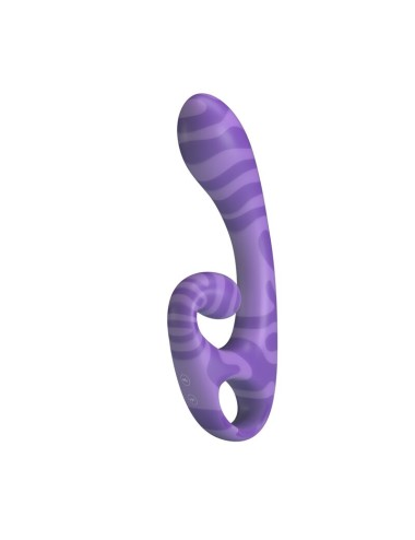 PRETTY LOVE - SUMMER DOUBLE-ENDED VIBRATOR WITH HANDLE 19 CM Ø 3.5 CM PURPLE