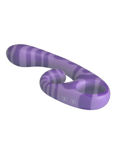 PRETTY LOVE - SUMMER DOUBLE-ENDED VIBRATOR WITH HANDLE 19 CM Ø 3.5 CM PURPLE