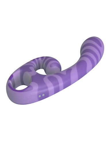 PRETTY LOVE - SUMMER DOUBLE-ENDED VIBRATOR WITH HANDLE 19 CM Ø 3.5 CM PURPLE