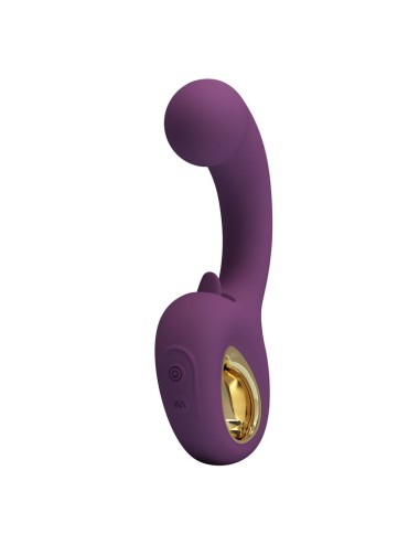PRETTY LOVE - BRYNNLEE RECHARGEABLE VIBRATOR WITH ORAL STIMULATOR 10 VIBRATIONS & 5 LICKING FUNCTIONS PURPLE