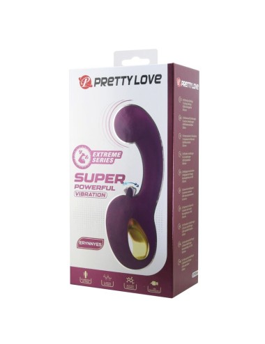 PRETTY LOVE - BRYNNLEE RECHARGEABLE VIBRATOR WITH ORAL STIMULATOR 10 VIBRATIONS & 5 LICKING FUNCTIONS PURPLE