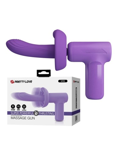 PRETTY LOVE - VITO THRUSTING MASSAGE GUN 5 MODES PURPLE