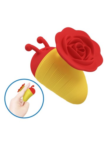 PRETTY LOVE - LITTLE BEE RECHARGEABLE CLITORAL STIMULATOR 7 MODES RED/YELLOW