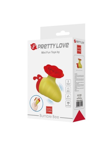 PRETTY LOVE - LITTLE BEE RECHARGEABLE CLITORAL STIMULATOR 7 MODES RED/YELLOW