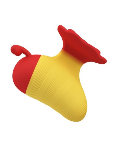 PRETTY LOVE - LITTLE BEE RECHARGEABLE CLITORAL STIMULATOR 7 MODES RED/YELLOW