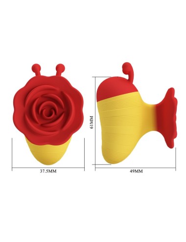 PRETTY LOVE - LITTLE BEE RECHARGEABLE CLITORAL STIMULATOR 7 MODES RED/YELLOW