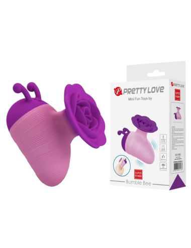 PRETTY LOVE - LITTLE BEE RECHARGEABLE CLITORAL STIMULATOR 7 MODES PURPLE-PINK