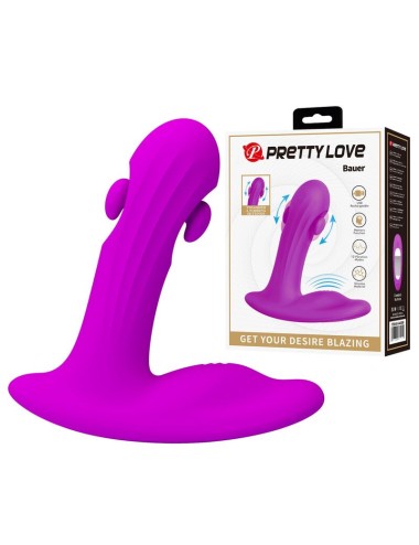 PRETTY LOVE - BAUER RECHARGEABLE PROSTATE MASSAGER 12 MODES PURPLE