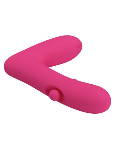 PRETTY LOVE - DUDEN RECHARGEABLE SILICONE VIBRATOR 12 VIBRATION MODES AND 3 ROCKING MODES PINK